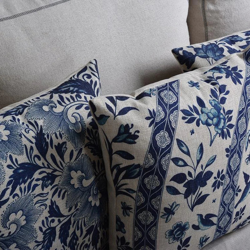 Blue Porcelain Cushion Cover Collection - The Dreamy Home