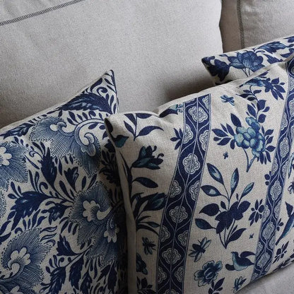 Blue Porcelain Cushion Cover Collection - The Dreamy Home