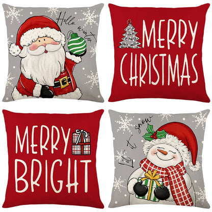 4-Piece Christmas Cushion Cover Set - The Dreamy Home