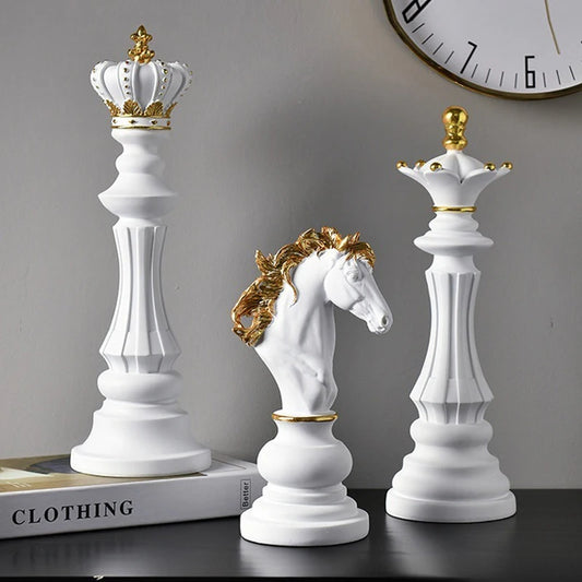 3 Piece Chess Decorative Resin Statue Set - The Dreamy Home