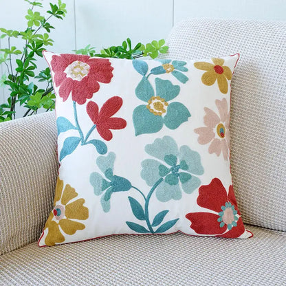 Nordic Floral Embroidered Pillow Cover Collection - The Dreamy Home