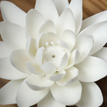 Ceramic White Lotus Incense Burner - The Dreamy Home