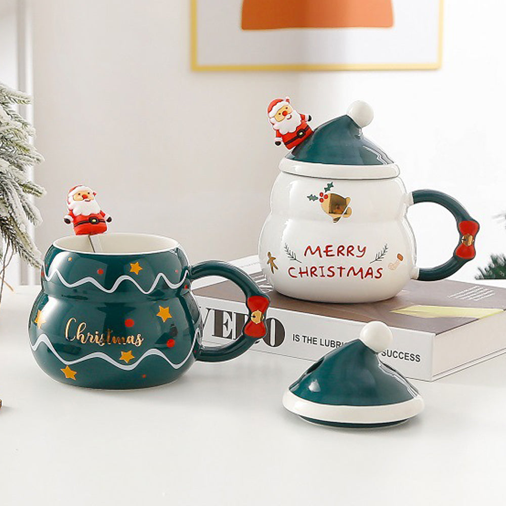 Christmas Cup Gift Box Ceramic Mug Set - The Dreamy Home