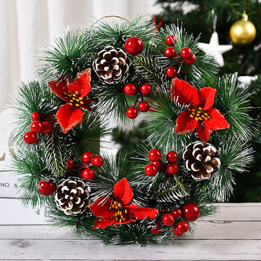 Christmas Wreath Door Garland Decoration - The Dreamy Home