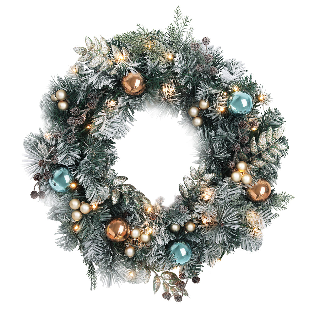 Jingle Jollys 60cm Christmas Wreath with LED Lights - The Dreamy Home