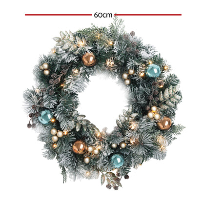 Jingle Jollys 60cm Christmas Wreath with LED Lights - The Dreamy Home