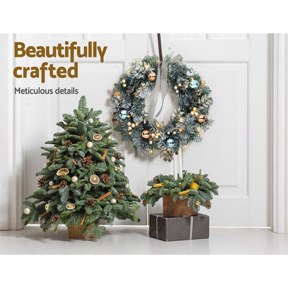 Jingle Jollys 60cm Christmas Wreath with LED Lights - The Dreamy Home