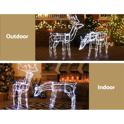 2PCS Jingle Jollys Christmas Reindeer LED Lights 200 LEDs - The Dreamy Home