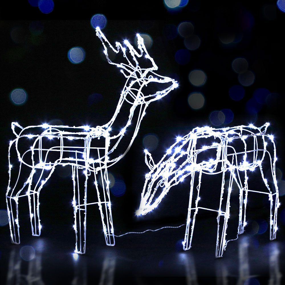 2PCS Jingle Jollys Christmas Reindeer LED Lights 200 LEDs - The Dreamy Home