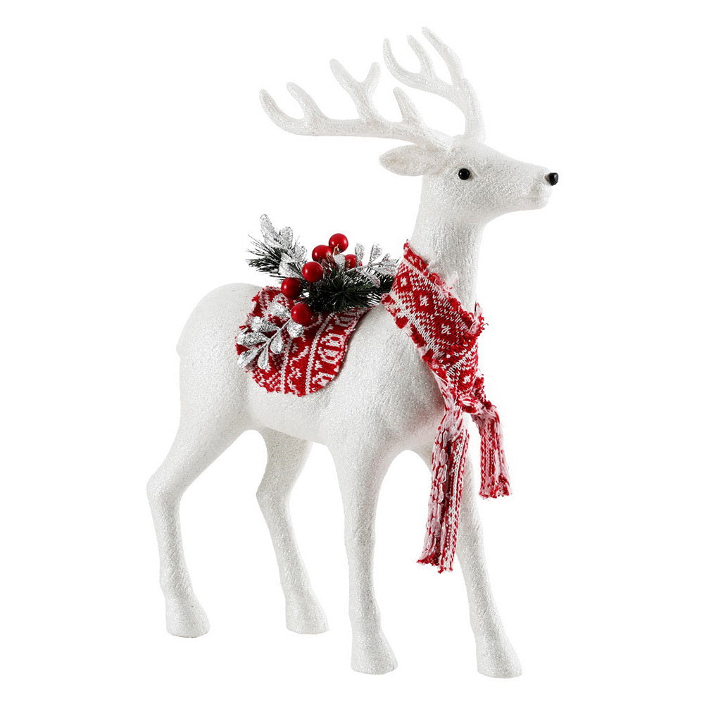 Jingle Jollys Christmas Reindeer - 45cm Glitter Deer Ornament for Holiday Decor - The Dreamy Home