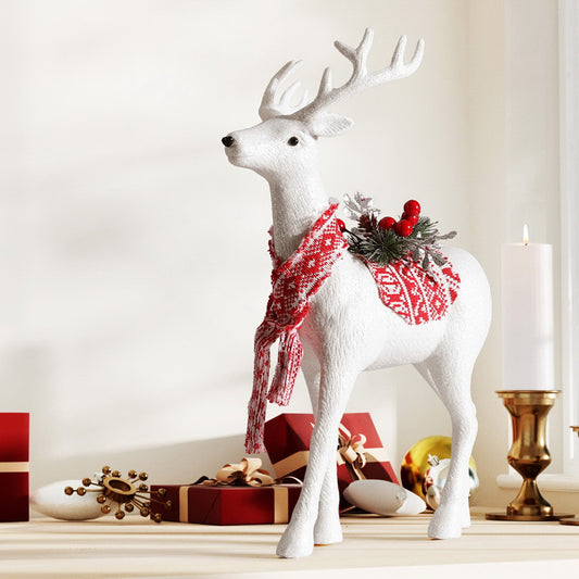 Jingle Jollys Christmas Reindeer - 45cm Glitter Deer Ornament for Holiday Decor - The Dreamy Home